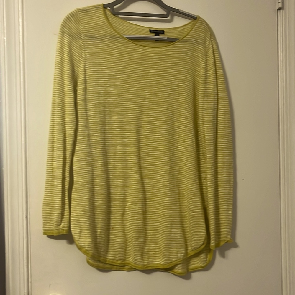 Eileen Fisher striped tunic sweater Large